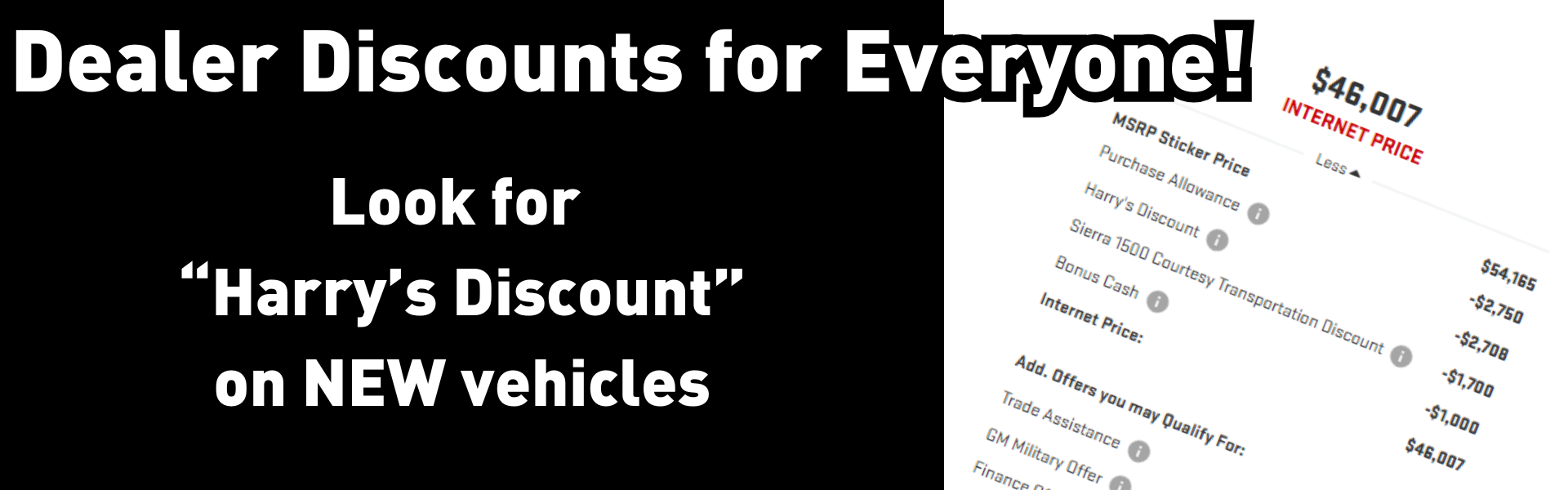 Dealer Discounts for Everyone