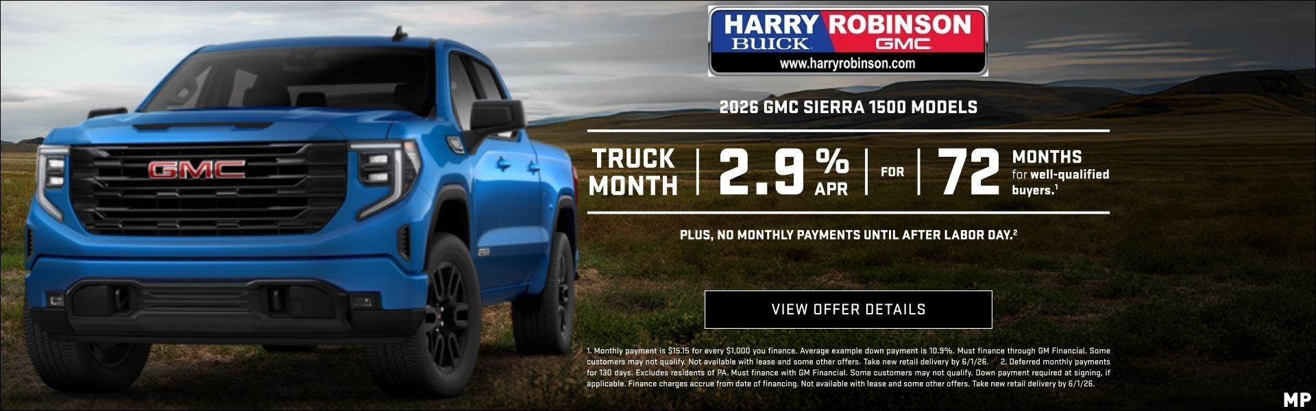 2026 GMC Sierra 1500 offer